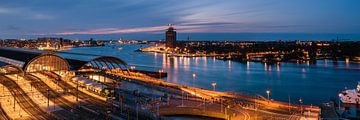 Panorama: View over the river IJ, Amsterdam by John Verbruggen