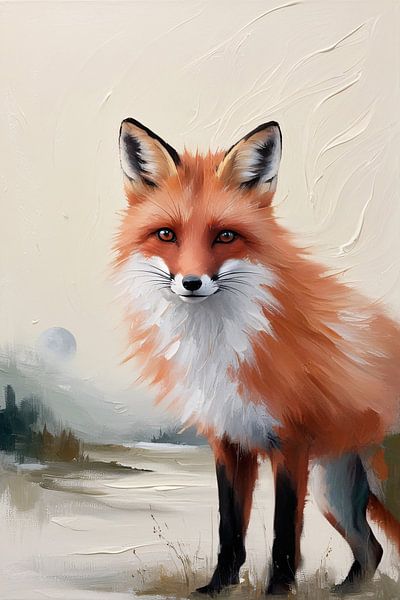 Serene fox in natural setting by Art & Soul Creations