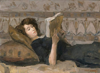 Lesendes Mädchen auf dem Diwan, Isaac Israëls