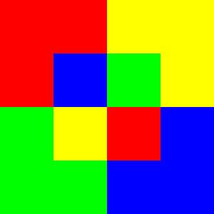 4x4 in 16 | Morphing | Quadrate im Zentrum | V=102-07 | P #01