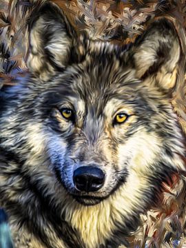Wolf Staring by Septi Ade Pamuji