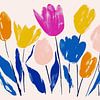 Tulipes Moderne Abstrait sur Caroline Guerain