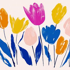 Tulpen Modern Abstrakt von Caroline Guerain
