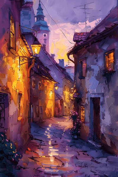 Old Town at Sunset by Wandpracht