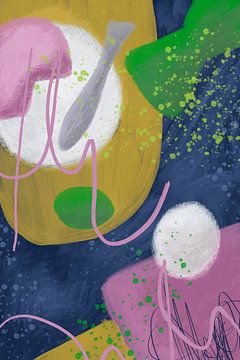 Enjoy I [modern abstract painting, mixed-media]