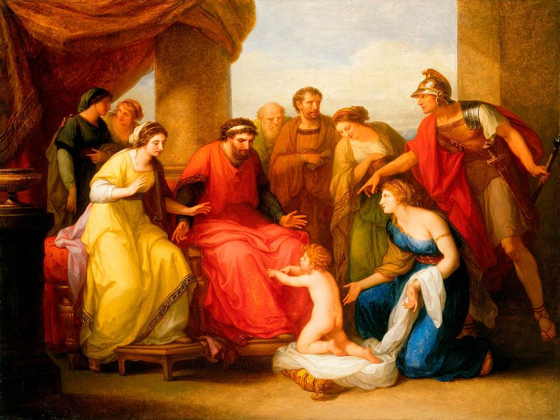 The Child Pyrrhos imploring King Glaucus for Asylum, Angelika Kauffmann by Masterful Masters