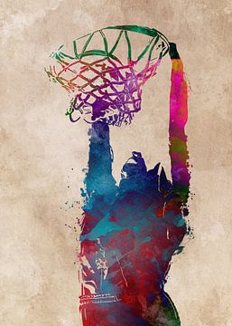 Basketbal 3 sportkunst #basketbal van JBJart Justyna Jaszke