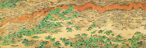 Chinese Art Prints,Kaart van de gele rivier i