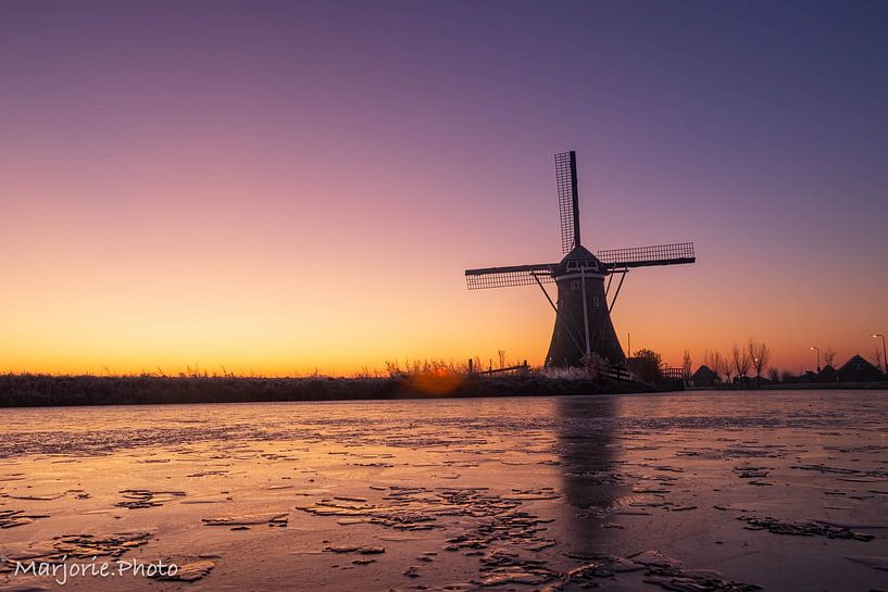 Mill at sunrise by Marjorie Ruts