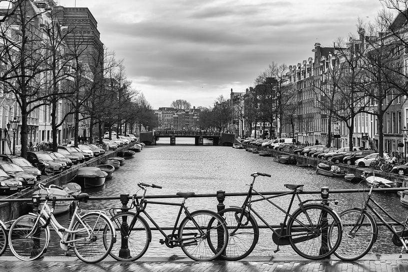 Canaux d'Amsterdam 03 (blanc et noir) par Manuel Declerck