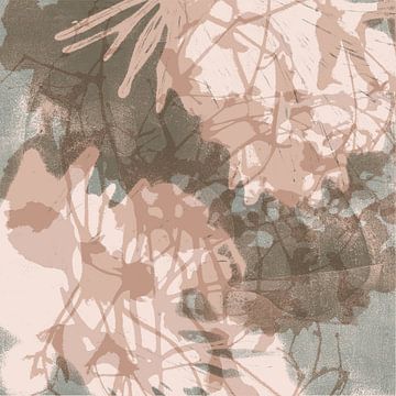 Minimalist abstract botanical in neutral colors by Abstract Minimalist Art