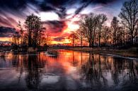 A wintersunset van Ruud Peters thumbnail