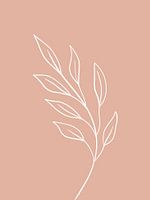 Pink Leaf - Botanische Print