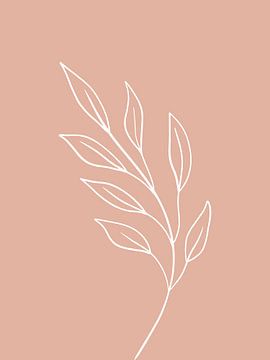 Pink Leaf - Botanical Print by MDRN HOME