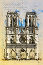 Notre Dame, Paris par Theodor Decker Aperçu