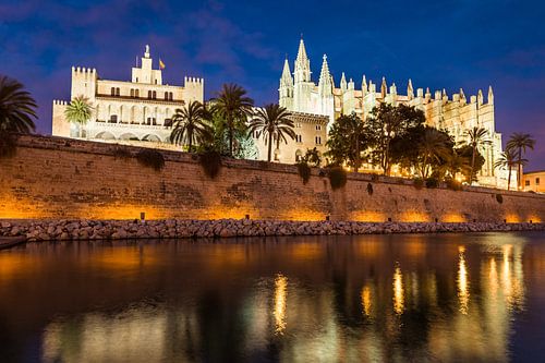 The Almudaina Royal Palace and La Seu Cathedral in Palma de Mallorca