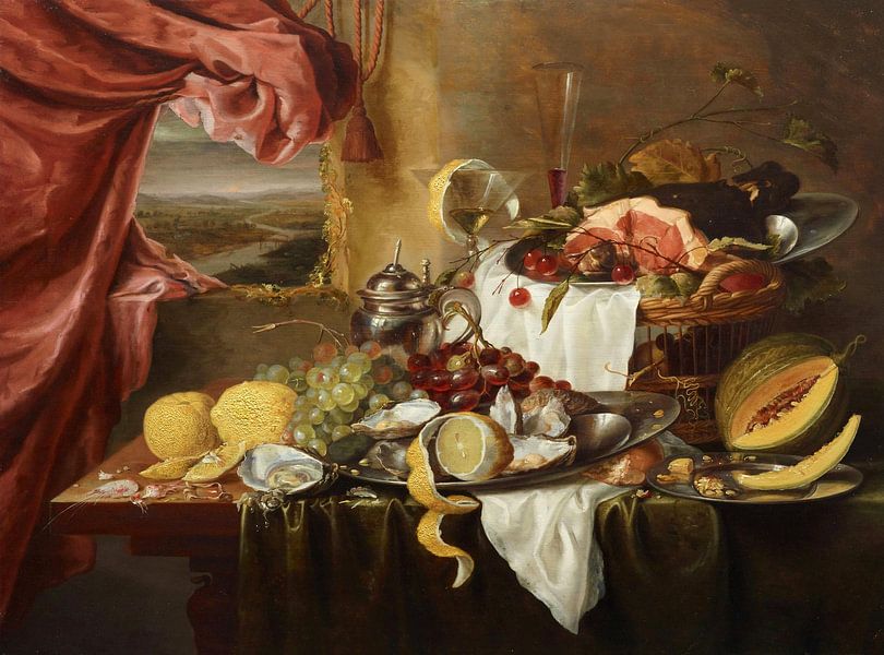 Stilleven met denkbeeldig uitzicht, Laurens Craen van Meesterlijcke Meesters