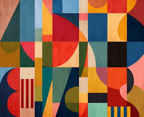 Zeitgenössische abstrakte geometrische Collage