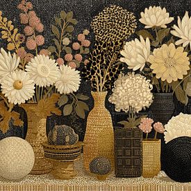 Modern Floral Arrangement Delight by Eye catching paintings