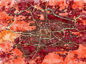 Karte von Klagenfurt im stil 'Amber Autumn'