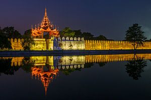 Der Königliche Palast von Mandalay in Myanmar