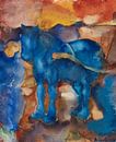 Blaues Pferd, Alexej von Jawlensky, Um 1916 von Atelier Liesjes Miniaturansicht