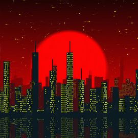 Abstract Cityscape van Maurice Dawson