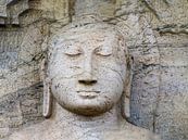 Boeddha met lange oren, Gal Vihara, Sri Lanka van Rietje Bulthuis thumbnail
