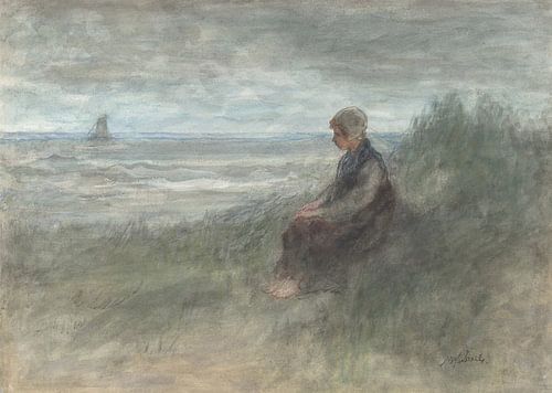 Meisje in de duinen, Jozef Israëls