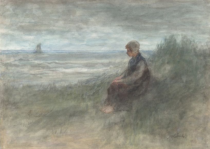 Girl in the dunes, Jozef Israëls by Masterful Masters