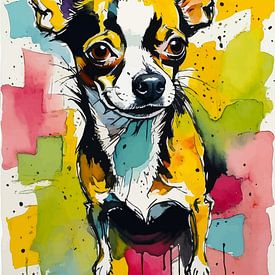 Chihuahua aquarel 2 van MIROKKU