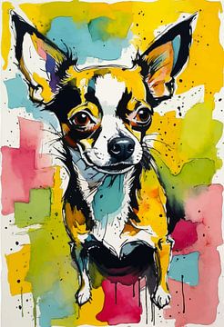 Chihuahua aquarel 2 van MIROKKU