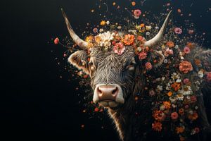 Natürliche Anmut - Taurus von Blumen umhüllt