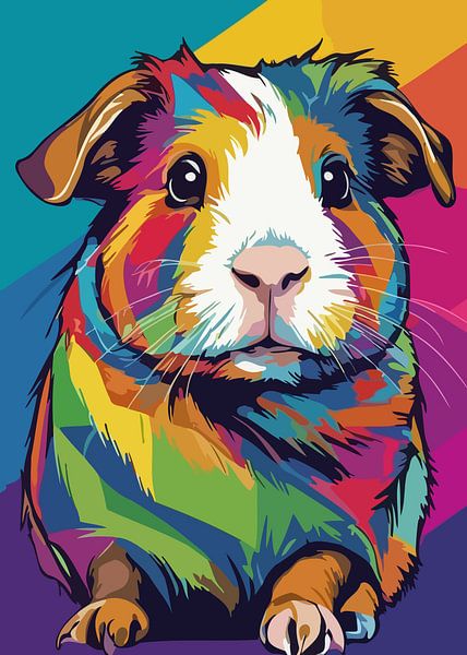 Cochon d'Inde Pop Art par MIROKKU