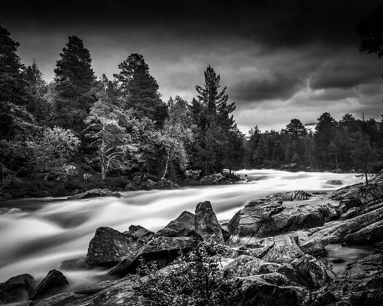 Fluss in Norwegen über dem nördlichen Polarkreis von Hamperium Photography