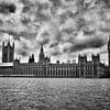 house of parliament Londen Zwart Wit van Jaco Verheul
