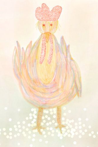 Eine Strichzeichnung Huhn von Studio Spanjersberg