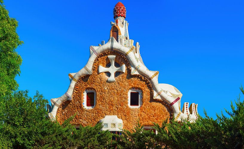 Park Guell - Barcelona, Spanje. van Yevgen Belich