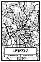 Leipzig – City Map Design Stadtplan Karte (Retro) von ViaMapia Miniaturansicht
