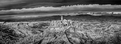 Civita di Bagnoregio -2- infrared black and white by Teun Ruijters
