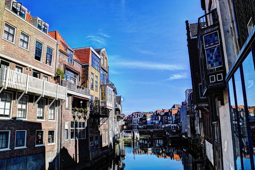 Dordrecht Wijnhaven vanaf Scheffersplein Nederland van Hendrik-Jan Kornelis