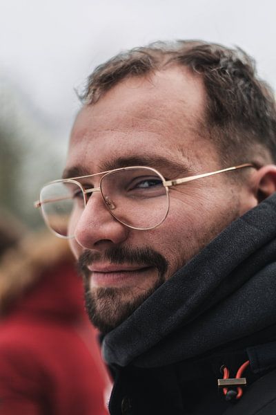 Merry Moment: The Power of a Sincere Smile in Winter by Melvin Meijer