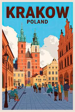 Krakau, Polen van Poster Art Shop