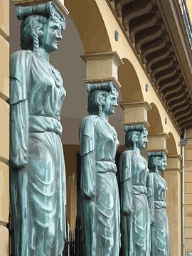 109. The caryatids of the Shop of Sinkel by Domstad Rudie