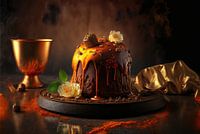 Gold Phoenix Cake for kitchen
