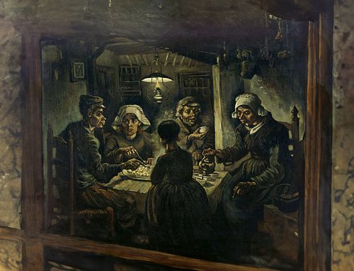 Naar binnen gluren bij 'De aardappel eters' Van Vincent van Gogh en een vleugje van ons zelf. van Nederlands Erfgoed