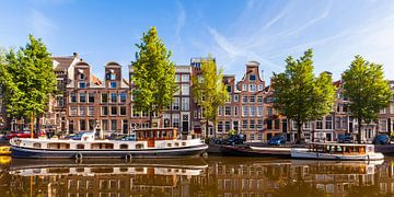 Prinsengracht in de oude binnenstad van Amsterdam van Werner Dieterich