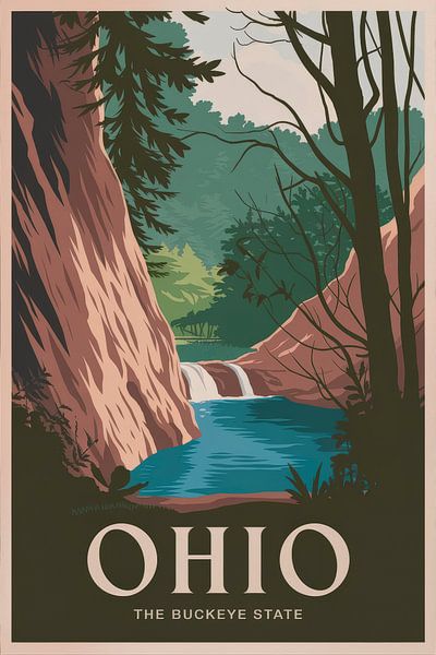 Ohio by Poster Art Shop