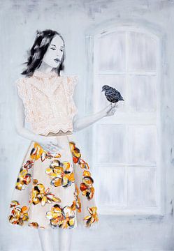 Bird Lady / Vogel Frau von Carmen de Bruijn
