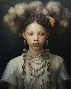 Digitales Kunstporträt "Schönes Mädchen"